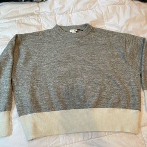 Gray and ivory H&M cropped sweater